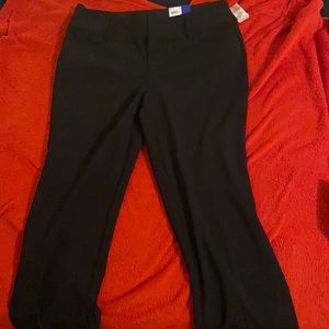 Black Bootcut Mid Rise Pants